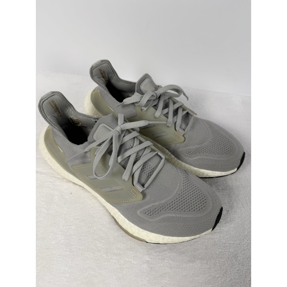 Adidas Ultraboost 20 Gray Knit Running Shoes Boost Sole Womens Sneakers - Picture 5 of 7